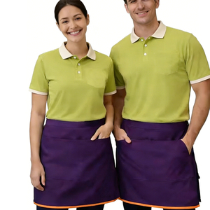 Polo <span class=keywords><strong>de</strong></span> travail personnalisé avec tablier pour personnel <span class=keywords><strong>d</strong></span>'hôtel, restaurant, bar, serveurs, réceptionnistes, personnel <span class=keywords><strong>de</strong></span> <span class=keywords><strong>nettoyage</strong></span>, café et cuisine - Product Image 5
