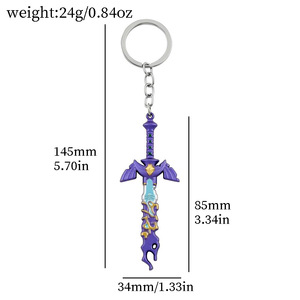 Porte-clés Zeldaed Master Sword, pendentif en alliage, accessoire en métal, personnalisé - Product Image 6