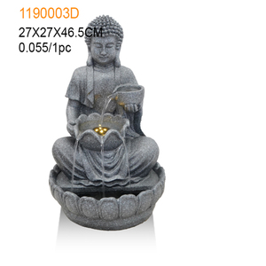 <span class=keywords><strong>Fontaine</strong></span> d'eau en polyrésine avec <span class=keywords><strong>bouddha</strong></span> fait main et peint à la main, lumières LED, aquarium, décoration d'intérieur, style bouddhiste - Product Image 2