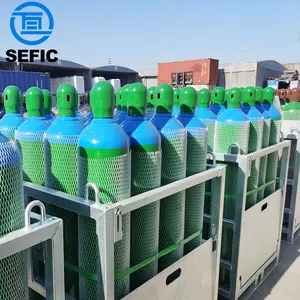 ISO9809-1 50 Liter 300 Bar 229 mm Tped Sauerstoff Stickstoff Argon Helium Co2 Gassylinder Industrie