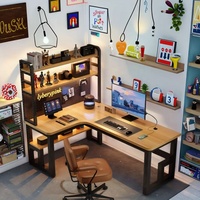2025 nouveauté Top Design bois métal matériel debout ordinateur bureau ensemble sécurité pour Gamer chambre salon école utilisation