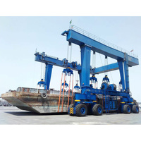 Hot Sale 75 Tonnen Boots heb ekran 100 Tonnen 200 Tonnen Yacht boot Hydraulik schiff Marine Travel Lift Crane zu verkaufen