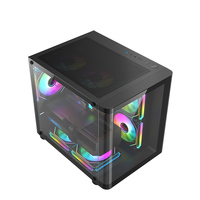 AntarcChill Newest Hot Selling Gaming Pc case Curved Acrylic Panel Gaming Computer Cases Tower Support 240mm Cpu Cooler
