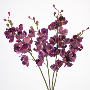 Orchidée <span class=keywords><strong>Vanda</strong></span> Artificielle 6 Fleurs en Soie Décoration Florale Maison Arrangements Floraux Bouquets Faits Main Floristerie Mariage Injection - Product Image 2