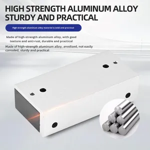 目に見えないキャビネット磁気ロック 60kg 強力な磁気ドアバックル ネジなしの取り付け ブラック/シルバー - Product Image 3