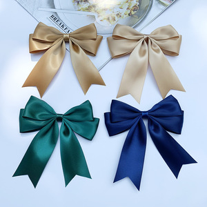 Handmade đôi vòng lặp rắn <span class=keywords><strong>Pre</strong></span> <span class=keywords><strong>tied</strong></span> Ribbon Satin <span class=keywords><strong>Bow</strong></span> Polyester gói quà <span class=keywords><strong>Bow</strong></span> cho trang trí - Product Image 4