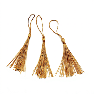 Pompon en soie classique doré géant, 1 pièce, avec franges élégantes pour la décoration ou l'artisanat - Vente en gros - Product Image 1
