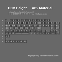 OEM Height 115 Keys High Translucent Keycaps for Mechanical Keyboards PC Material Keycaps