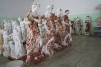 Vente chaude Décoration de jardin Statues de déesses grecques antiques Quatre saisons Statues en marbre de pierre naturelle Statue en marbre faite à la main sur mesure