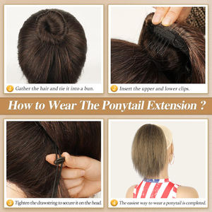 <span class=keywords><strong>Coiffure</strong></span> synthétique 22 pouces YaKi Extension <span class=keywords><strong>de</strong></span> <span class=keywords><strong>queue</strong></span> <span class=keywords><strong>de</strong></span> <span class=keywords><strong>cheval</strong></span> droite Extension <span class=keywords><strong>de</strong></span> <span class=keywords><strong>queue</strong></span> <span class=keywords><strong>de</strong></span> <span class=keywords><strong>cheval</strong></span> avec cordon <span class=keywords><strong>de</strong></span> serrage pour femmes - Product Image 5