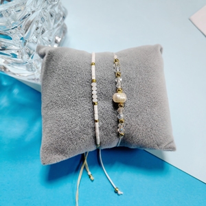 <span class=keywords><strong>Kit</strong></span> de <span class=keywords><strong>bracelet</strong></span> en <span class=keywords><strong>macramé</strong></span> avec perles de rocaille, fil de verre opale, style bohème, fournitures de bijoux faits à la main, vente en gros - Product Image 5