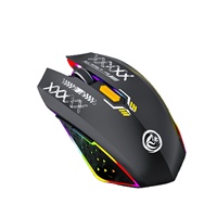 Souris ergonomique sans fil personnalisée à 6 boutons, silencieuse, rechargeable, double mode, lumineuse et colorée, pour jeux et ordinateurs portables