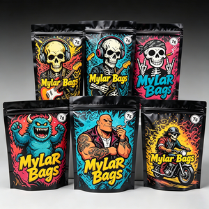 Sachets Mylar 3.5g, 7g, 14g, 28g personnalisés imprimés pour gâteaux, biscuits, snacks, aliments, emballage anti-odeur, pochettes verticales - Product Image 3