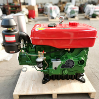 Moteur diesel monocylindre quatre temps refroidi par eau HEGUI à faible consommation de carburant Km28, adapté aux machines à décortiquer le riz.
