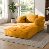2026 Neues Vakuum-Kompressions-2-in-1-Klappsofa mit einem Sitz für das Wohnzimmer, Cordbezug und Armlehnen mit Kissen