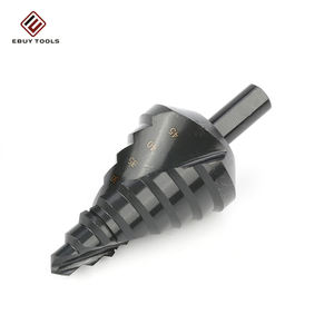 Brocas escalonadas HSS <span class=keywords><strong>de</strong></span> acero <span class=keywords><strong>de</strong></span> alta velocidad con vástago hexagonal y revestimiento negro para taladrar madera, metal y acero - Product Image 1