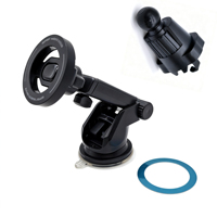 Support de téléphone universel magnétique 3-en-1 pour grille d'aération de voiture avec bras télescopique et ventouse