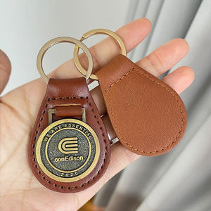 <b>Custom</b> Genuine PU Leather Luxury Car <b>Keychain</b> with Metal Logo-Durable & Eco-Friendly Promotional Gift - Product Image 4