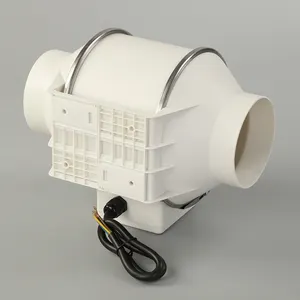 100mm 125mm Hydroponics sessiz karışık akış egzoz Inline kanal fanı