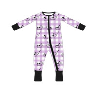 Grosir Baju Terusan Bayi Motif Grafiti Jalanan untuk Bayi Laki-laki Lengan Panjang Resleting Depan Tanpa Kaki Pakaian Santai untuk Pesanan Grosir