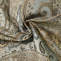 Tissu Jacquard Brocart Cachemire BC Spécial Ignifuge Occultant Anti-taches pour Ameublement Bohème et Textile de Maison pour Canapé