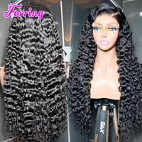 Wig rambut manusia 30 32, wig poni rambut manusia Vietnam asli, vendor wig rambut manusia gelombang dalam kepadatan tinggi 5x5 13x4 untuk wanita