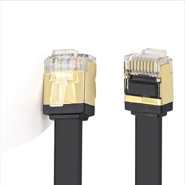 Cat7 Flat Ethernet Cable High Speed 10Gbps Network Cable Slim LAN Cable for Gaming Router PC Home Office