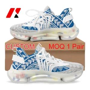 Customize High Quality Sports Sneakers Men Outdoor Running Shock Absorbing Breathable Elastic Mesh Men Custom Design Shoes