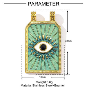 Fino pulido amor ojos <span class=keywords><strong>Tarot</strong></span> DIY titanio acero colgante chapado <span class=keywords><strong>en</strong></span> oro mujer diablo ojo y águila colgante de acero inoxidable - Product Image 6