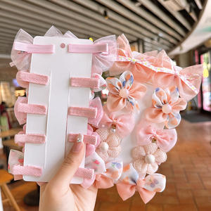 ファッション布甘いヘアアクセサリー10ピース/セットヘアクリップ子供用メッシュ花かわいい赤ちゃん弓ヘアアクセサリー装飾 - Product Image 3