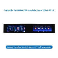 Écran tactile double 21 pouces, Android 13, navigation GPS pour voiture, lecteur radio CarPlay, mise à niveau pour BMW Série 5 E60 2004-2012, système CCC