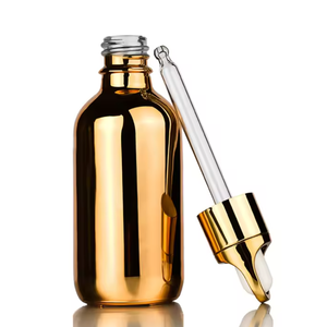 5ml 10ml 15ml 30ml 50ml 60ml Sliver Gold Plating Glass <b>Dropper</b> <b>Bottle</b> with Basket Cap Screen Printing for Essential Oil Serum - Product Image 3