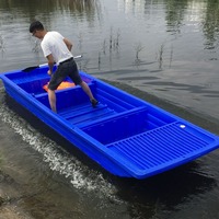 Bateau en plastique LLDPE double couche épaissi 400x143x42cm pour la pêche et le nettoyage – Vente en gros usine