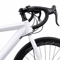 Vélo de course sur route à frein à disque hydraulique 700cc en acier carbone 16 vitesses avec roues en aluminium