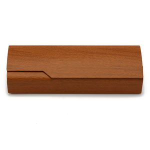 Estuche Rectangular para Gafas de Madera y Cuero con Acabado de Grano de Madera, con Caja de Empaque Metálica Personalizada - Product Image 6