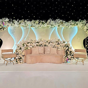 Fondo de Escenario Tridimensional Personalizado de Fábrica SMOOTH, Fondo de Pared de Acrílico con Iluminación LED, Arco para Escenario de Boda - Product Image 1