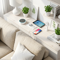 Prise de courant encastrée pour meubles, prise de courant encastrée pour bureau avec ports USB et cordon d'alimentation pour table de conférence