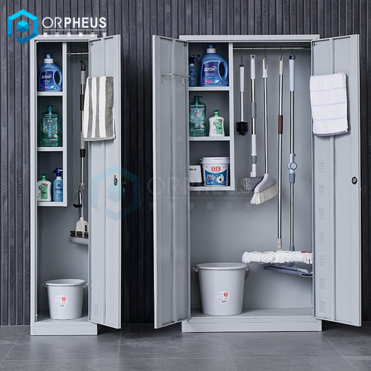 工業用ナロージャニターズクリーナーキャビネットジャニターメタル