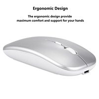 Ordinateur maus bi-mode souris sans fil bluetooth rechargeable souris sans fil souris noire avec batterie