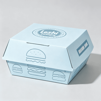Boîte d'emballage alimentaire à emporter personnalisée, jetable, pour hamburger, frites, poulet frit, boîte de restauration rapide