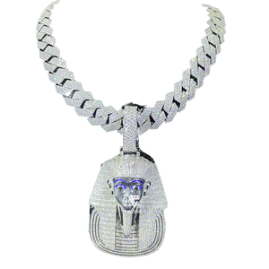 Colgante de Faraón de Plata de Ley 925 de Lujo con Diamantes de Moissanita VVS, Chapado en Plata, Estilo Hip Hop, para Fiestas, Joyería Lifeng GRA - Product Image 1