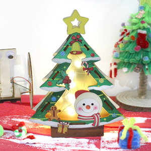 เครื่องประดับต้นคริสต์มาส MDF ประดับไฟ ตกแต่งเทศกาล สำหรับเด็ก งานฝีมือ DIY - Product Image 1