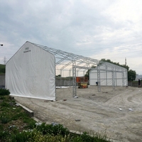 Tente de stockage robuste, imperméable, garage portable, structure en acier galvanisé et tissu pour entrepôt industriel, abri de stockage