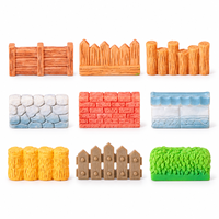Clôtures et murs miniatures en résine en gros, accessoires pour jardins féeriques, miniatures pour maisons de poupées, ornements de jardin, décorations en briques et pierres