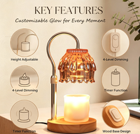 Lampe chauffe-bougie avec minuterie, cadeaux de déménagement, décoration pour nouvelle maison