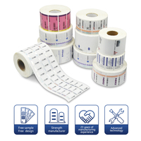 Autocollant adhésif en papier thermique à bande holographique argentée de sécurité personnalisée pour pièces mécaniques, utilisation anti-contrefaçon