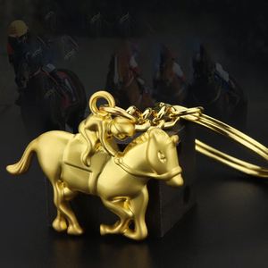 Llavero Metálico de Simulación de Carreras de Caballos, Regalo Promocional Creativo para Eventos Hipódromicos, Colgante de Poni - Product Image 2