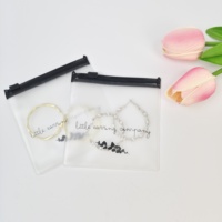 Tas ritsleting PVC bening plastik Logo ukuran khusus untuk perhiasan kosmetik kantong Ziplock kemasan murah tas rias grosir