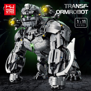 HW-Ensemble de blocs de construction de grande taille, 4160 pièces, modèle Mecha Super Gorilla, édition limitée galvanisée, cadeau pour enfants, 1:11 - Product Image 2