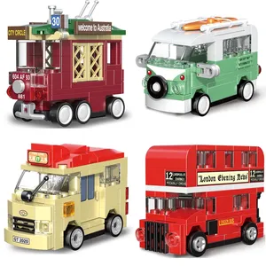 Voiture de pompier à rétrofriction, <span class=keywords><strong>taxi</strong></span> urbain, bus, véhicule Cooper Panzer, briques de construction, jouets pour enfants, unisexe, échelle 1:5, en plastique, pour tous les âges - Product Image 2